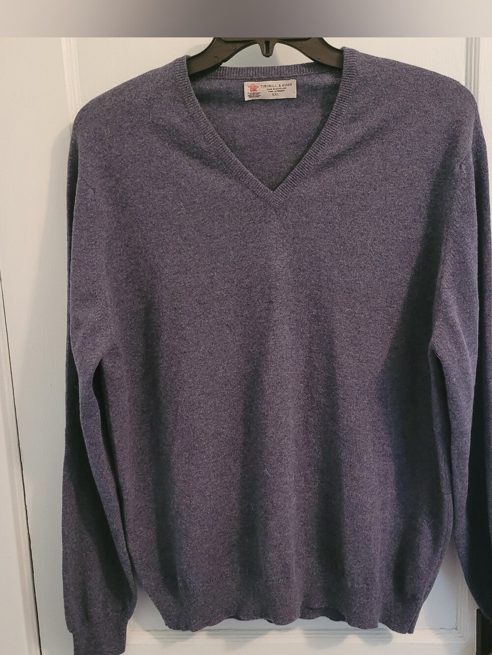 Vince Purple Heathered V-Neck Sweater